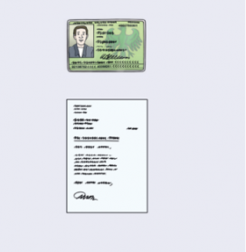 Ausweis und Brief Bild von Ausweis und Brief